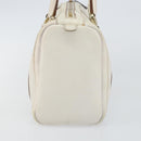 GUCCI Abby Mini Boston Bag Leather White Gold 130942 Auth ti3455-5