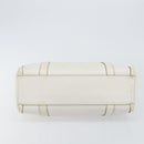 GUCCI Abby Mini Boston Bag Leather White Gold 130942 Auth ti3455-5