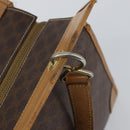CELINE Macadam Canvas Hand Bag Brown Gold Auth ti3457-10