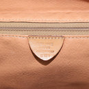 CELINE Macadam Canvas Hand Bag Brown Gold Auth ti3457-12
