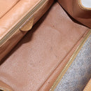 CELINE Macadam Canvas Hand Bag Brown Gold Auth ti3457-11