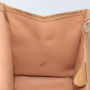 CELINE Macadam Canvas Hand Bag Brown Gold Auth ti3457-19