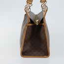 CELINE Macadam Canvas Hand Bag Brown Gold Auth ti3457-3