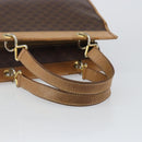 CELINE Macadam Canvas Hand Bag Brown Gold Auth ti3457-7