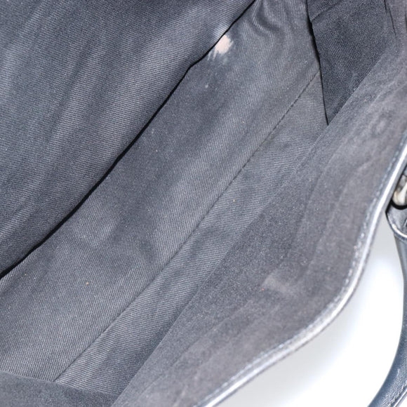 CELINE Macadam Canvas Boogie Hand Bag Dark Brown Black Silver Auth ti3458