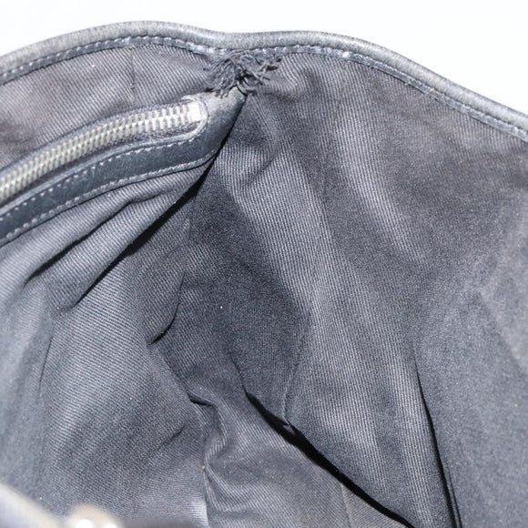 CELINE Macadam Canvas Boogie Hand Bag Dark Brown Black Silver Auth ti3458