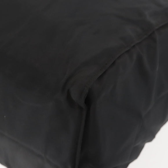 PRADA Hand Bag Nylon metal Black Gold Auth ti3459