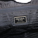 PRADA Hand Bag Nylon metal Black Gold Auth ti3459-19