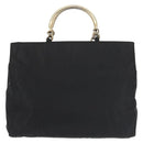 PRADA Hand Bag Nylon metal Black Gold Auth ti3459-2