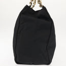 PRADA Hand Bag Nylon metal Black Gold Auth ti3459-3