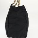 PRADA Hand Bag Nylon metal Black Gold Auth ti3459-4