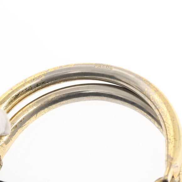 PRADA Hand Bag Nylon metal Black Gold Auth ti3459