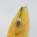 HERMES Bolide Pouch Canvas Yellow Silver Auth ti3460-13
