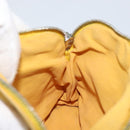 HERMES Bolide Pouch Canvas Yellow Silver Auth ti3460-15