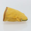 HERMES Bolide Pouch Canvas Yellow Silver Auth ti3460-4
