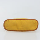 HERMES Bolide Pouch Canvas Yellow Silver Auth ti3460-7