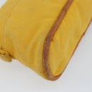 HERMES Bolide Pouch Canvas Yellow Silver Auth ti3460-9