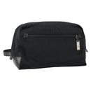 GUCCI Clutch Bag Nylon Leather Black Silver 014 1133 Auth ti3461-1