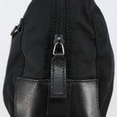 GUCCI Clutch Bag Nylon Leather Black Silver 014 1133 Auth ti3461-14