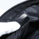 GUCCI Clutch Bag Nylon Leather Black Silver 014 1133 Auth ti3461-21