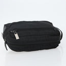 GUCCI Clutch Bag Nylon Leather Black Silver 014 1133 Auth ti3461-6