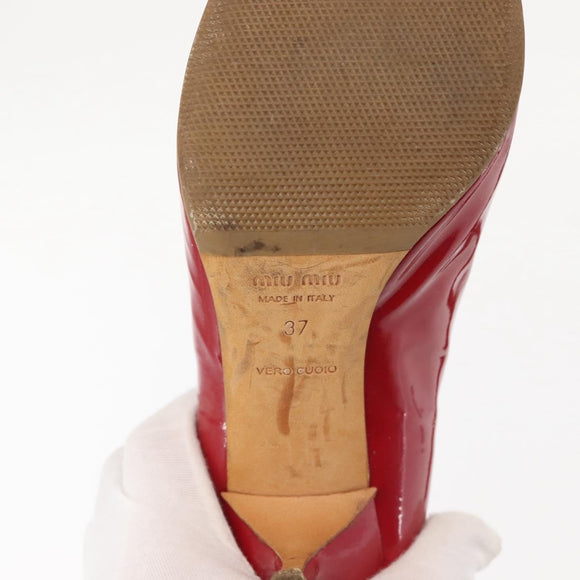 Miu Miu High heels Patent leather Red Auth ti3462