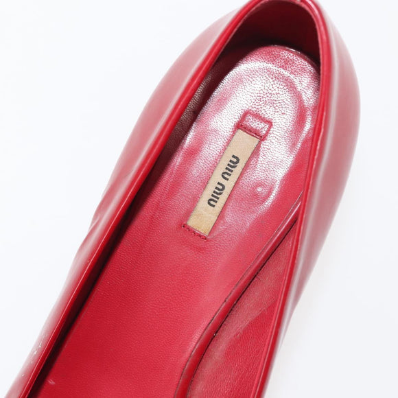 Miu Miu High heels Patent leather Red Auth ti3462