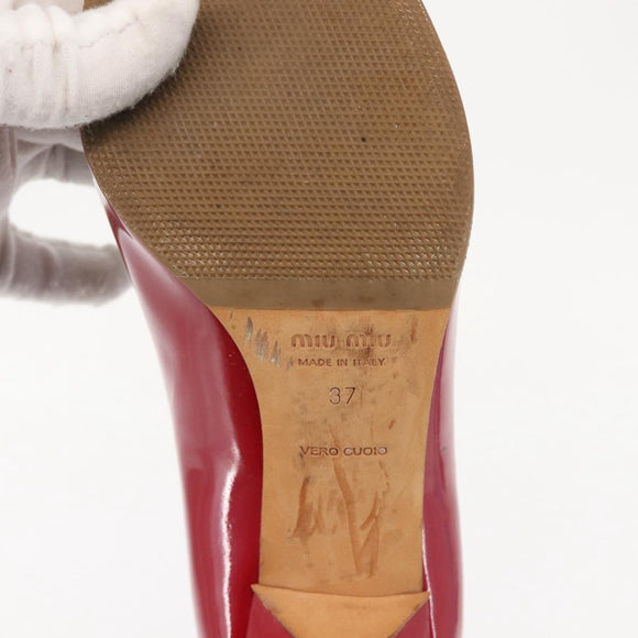 Miu Miu High heels Patent leather Red Auth ti3462