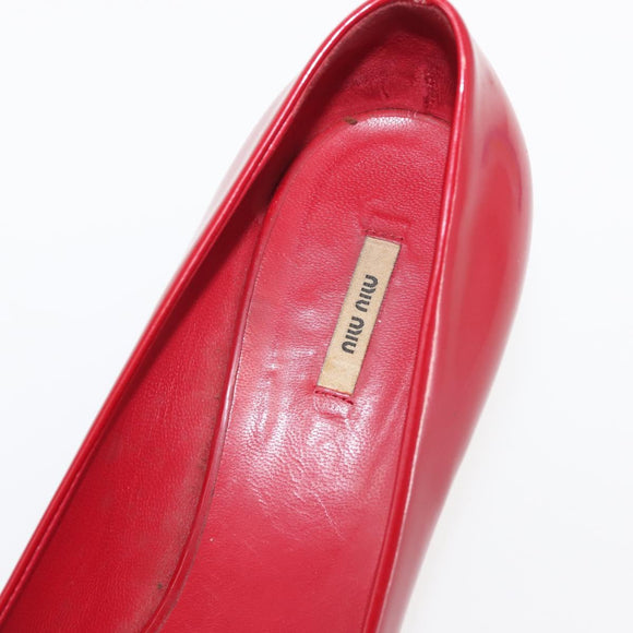 Miu Miu High heels Patent leather Red Auth ti3462