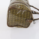 FENDI Zucchino Canvas Bag Enamel 2Set Brown Auth ti3463-12