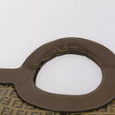 FENDI Zucchino Canvas Bag Enamel 2Set Brown Auth ti3463-6