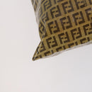 FENDI Zucchino Canvas Bag Enamel 2Set Brown Auth ti3463-8