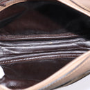 FENDI Zucchino Canvas Shoulder Bag Coated Canvas Beige Auth ti3464-15