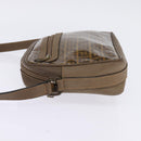 FENDI Zucchino Canvas Shoulder Bag Coated Canvas Beige Auth ti3464-4