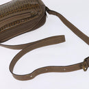 FENDI Zucchino Canvas Shoulder Bag Coated Canvas Beige Auth ti3464-7