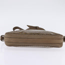 FENDI Zucchino Canvas Shoulder Bag Coated Canvas Beige Auth ti3464-9