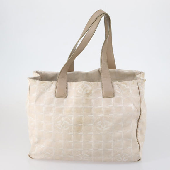 CHANEL New Travel Line Tote Bag Nylon 3 Set Pink Beige CC Auth ti3465