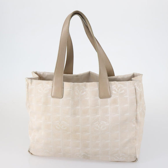 CHANEL New Travel Line Tote Bag Nylon 3 Set Pink Beige CC Auth ti3465