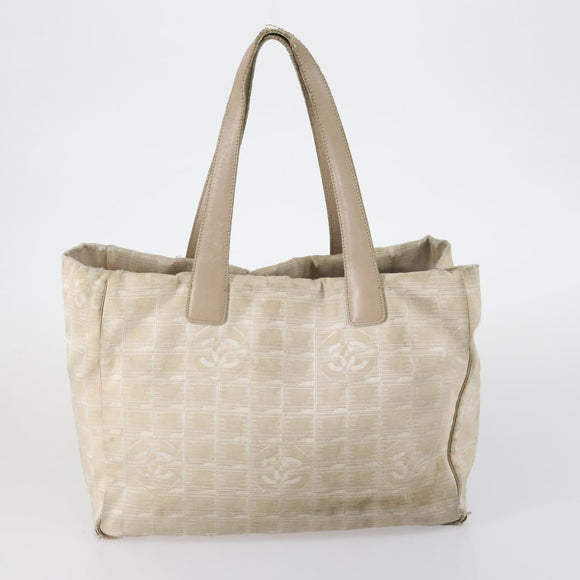 CHANEL New Travel Line Tote Bag Nylon 3 Set Pink Beige CC Auth ti3465