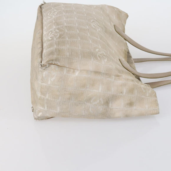 CHANEL New Travel Line Tote Bag Nylon 3 Set Pink Beige CC Auth ti3465