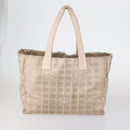 CHANEL New Travel Line Tote Bag Nylon 3 Set Pink Beige CC Auth ti3465-3