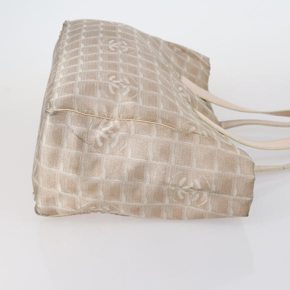 CHANEL New Travel Line Tote Bag Nylon 3 Set Pink Beige CC Auth ti3465