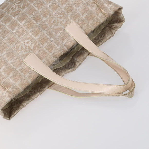 CHANEL New Travel Line Tote Bag Nylon 3 Set Pink Beige CC Auth ti3465