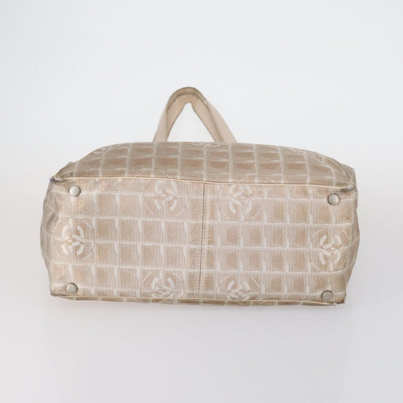 CHANEL New Travel Line Tote Bag Nylon 3 Set Pink Beige CC Auth ti3465