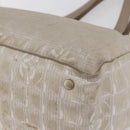 CHANEL New Travel Line Tote Bag Nylon Beige Gold CC Auth ti3466-9