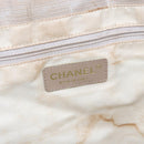 CHANEL New Travel Line Tote Bag Nylon Beige Gold CC Auth ti3466-17