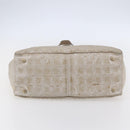 CHANEL New Travel Line Tote Bag Nylon Beige Gold CC Auth ti3466-5