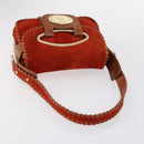 BALLY Tote Bag Leather Canvas 4 Set Red Beige cream Auth ti3468-10