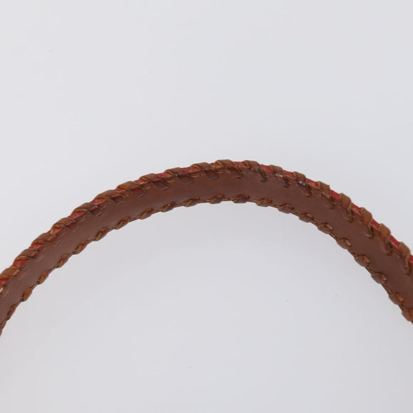 BALLY Tote Bag Leather Canvas 4 Set Red Beige cream Auth ti3468