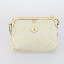 BALLY Tote Bag Leather Canvas 4 Set Red Beige cream Auth ti3468-20